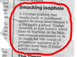 A Christian academy that smacks pupils as punishment cannot be closed down because it is not legally a school.