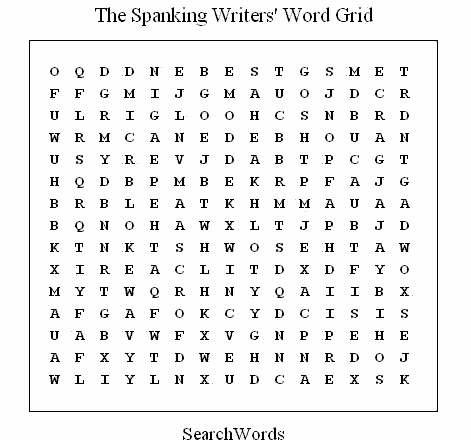 The Spanking Word Grid - from Abel and Haron's Spanking Blog